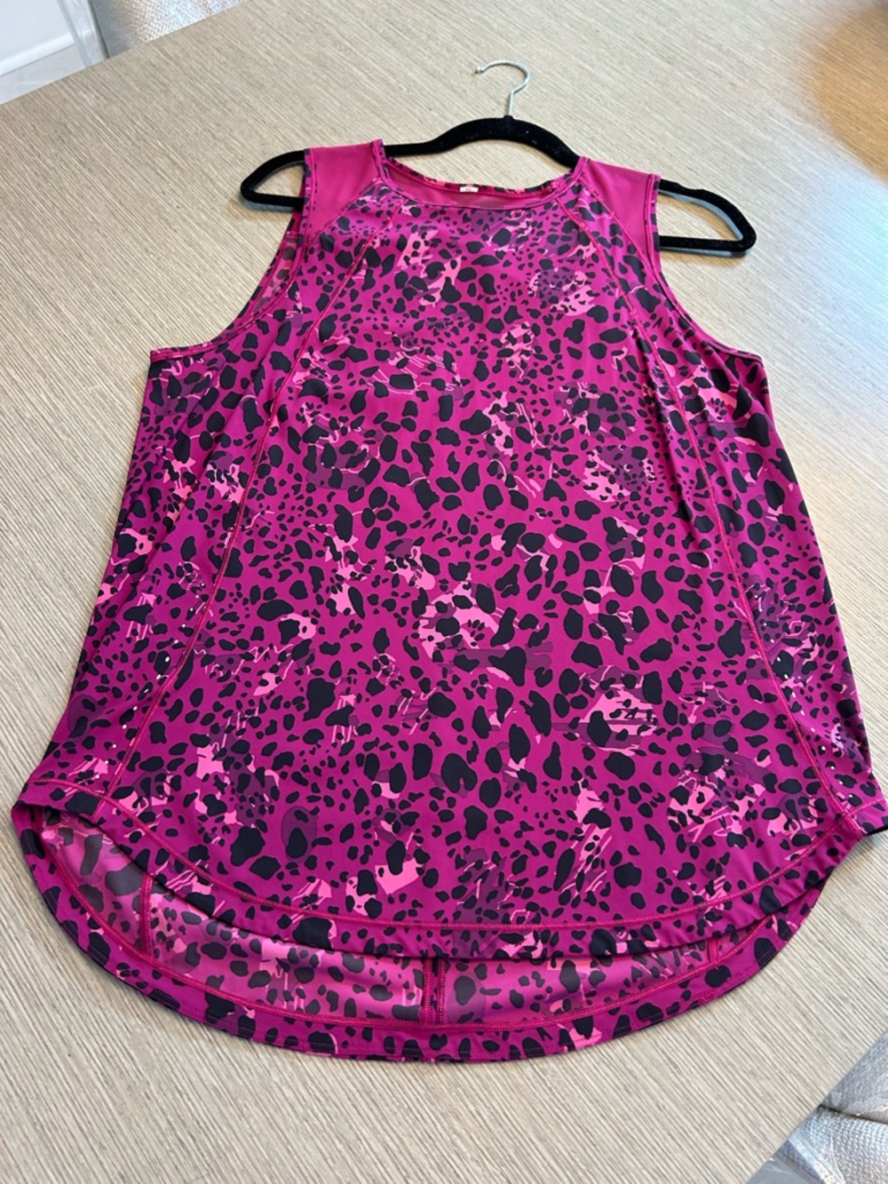 lululemon athletica Magenta and Black Printed Athletic Tank